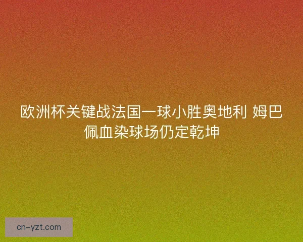 欧洲杯关键战法国一球小胜奥地利 姆巴佩血染球场仍定乾坤