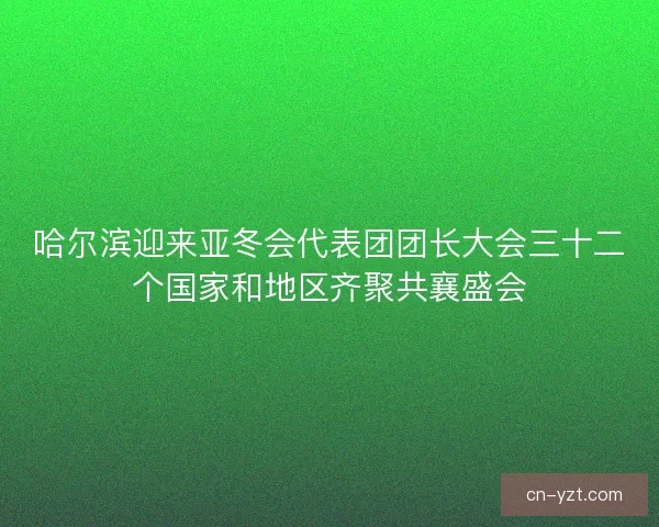 哈尔滨迎来亚冬会代表团团长大会三十二个国家和地区齐聚共襄盛会